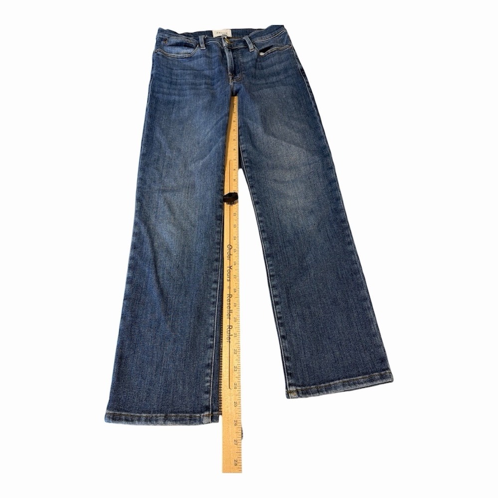 FRAME Le High Straight Jeans Size 27 Blue Wash High Rise Straight Leg - Picture 6 of 6